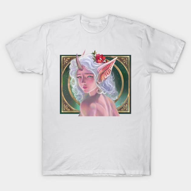 Beautiful Fantasy Demonic Whimsical Fairy Girl T-Shirt by WE4R